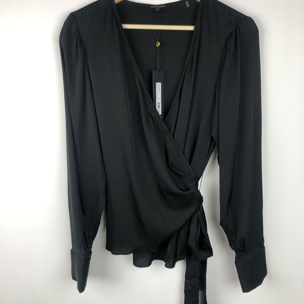 KOBI HALPERIN BLACK SILK TOP *NEW WITH TAGS*